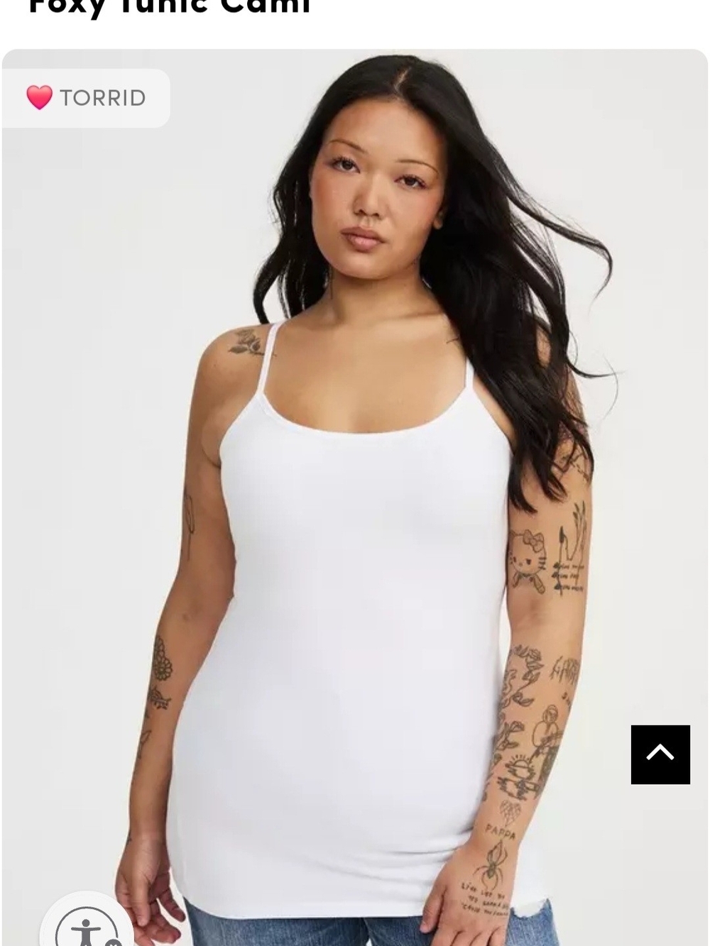 4 Torrid Foxy Tunic Cami's White